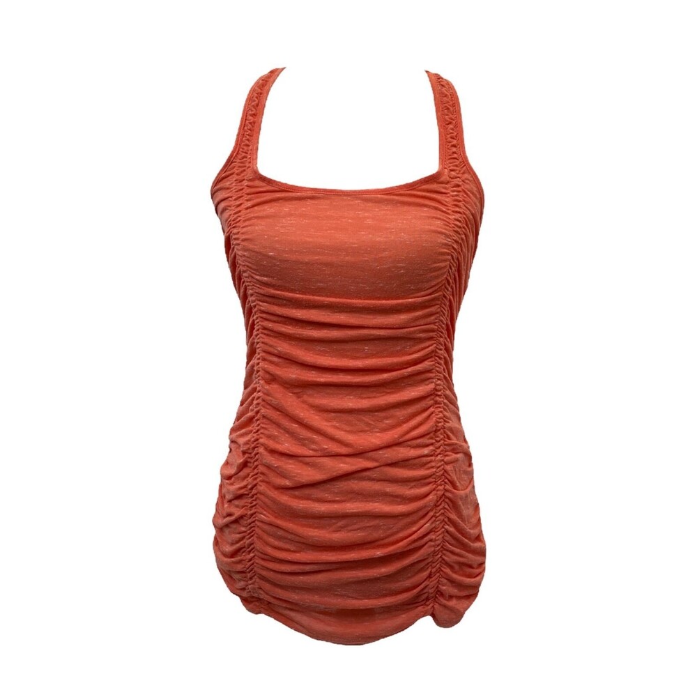 Wendy Bellissimo Women’s Tank Top Salmon Color Raunched Front Size Medium